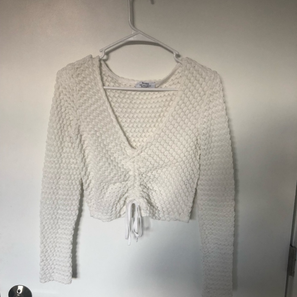 Bershka White Adjustable Long Sleeve